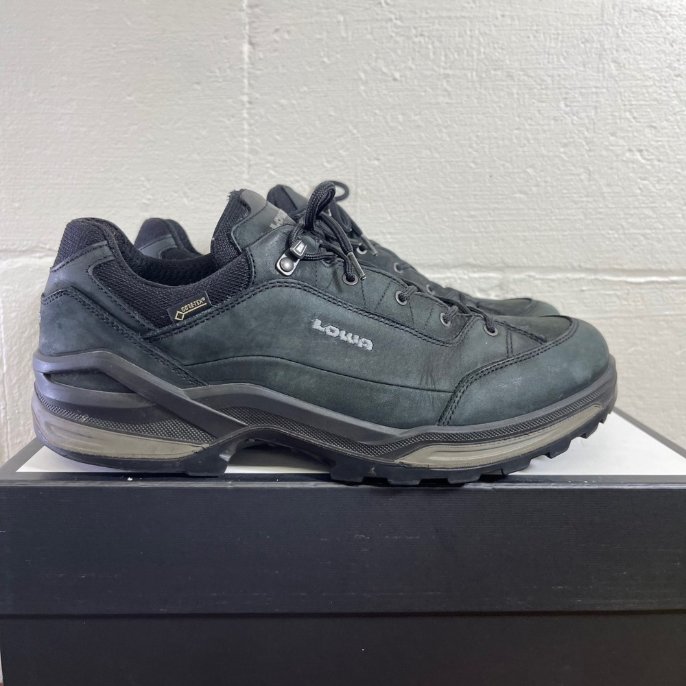 Lowa Renegade GTX Low Waterproof Hiking Shoes Black Nubuck Lace up Mens 11.5 US